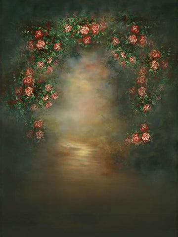 Patterned Backdrops Flower Backdrop Blurry Backgrounds G-436 size: 5x6.5